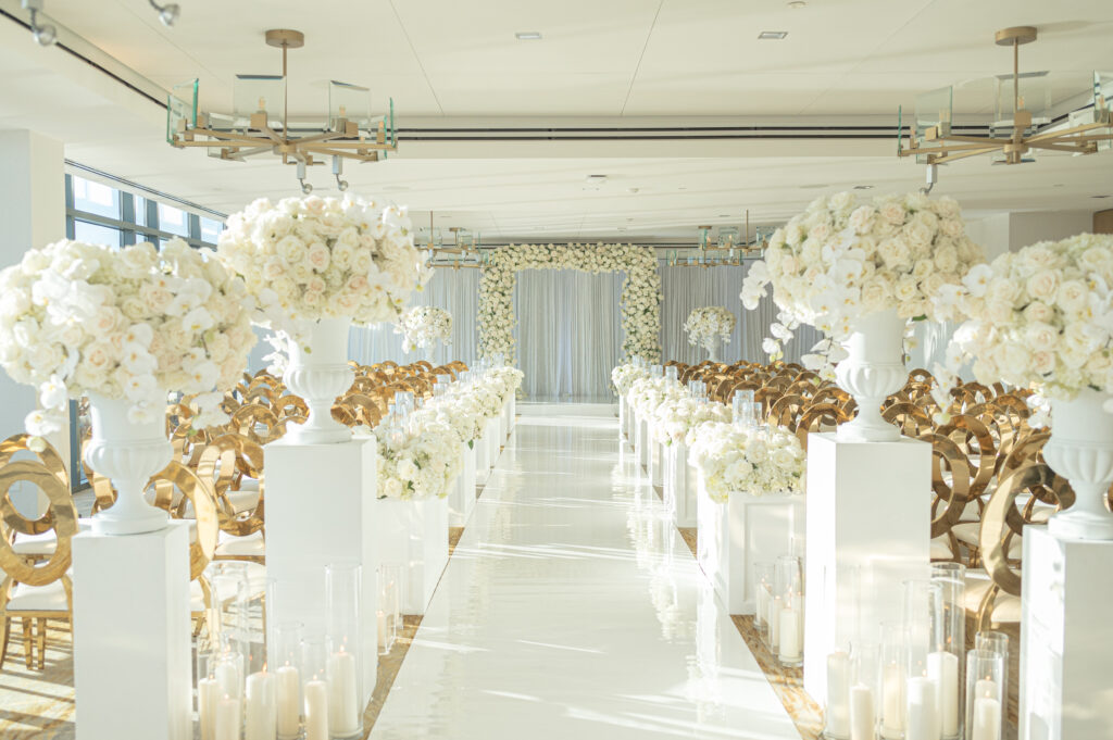 All White wedding ceremony at interContinental Wharf DC
